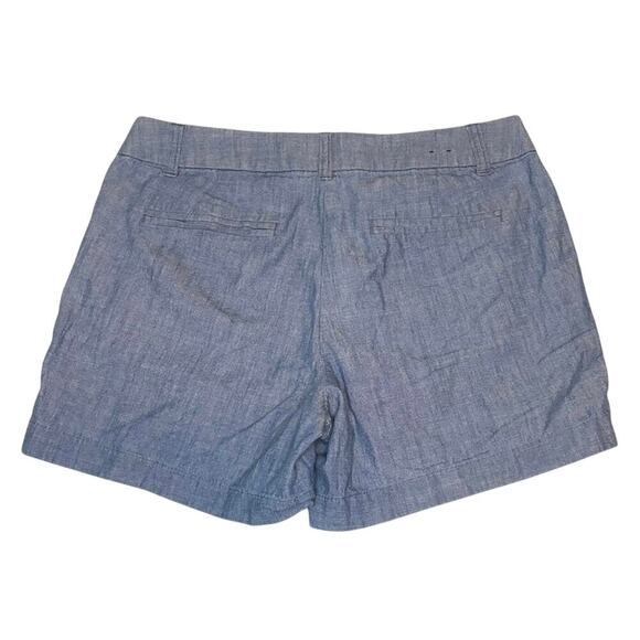 J.Crew Factory 5” Chambray Shorts Blue Medium Wash Size 6 Summer Casual - Picture 5 of 7